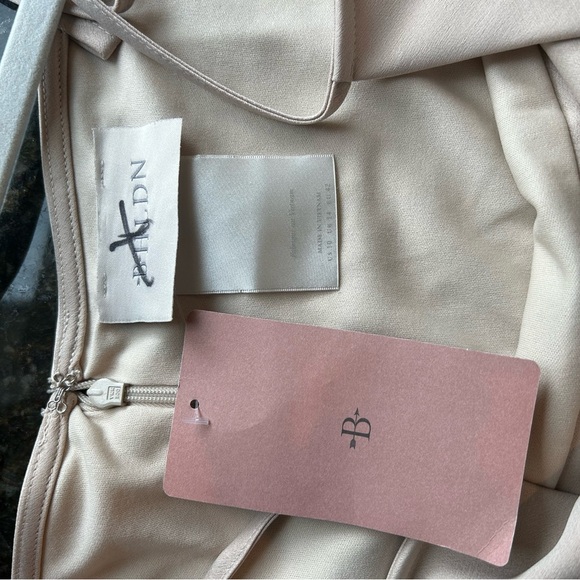 NWT BHLDN Cali Satin Cowl Neck MIDI Slip Dress in Champagne. Classic. Occasion. - Picture 9 of 16